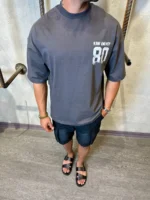 تيشرت مردانه ماکان چاپ شماره80 - Image 4