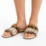 صندل زنانه پرچی نگينی