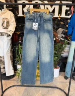 شلوار نيم بگ تينت کمردار30193E1 - Image 3