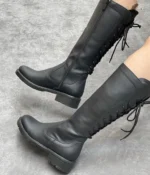 بوت بلند زنانه پشت بندی - Image 3