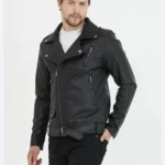 کاپشن مردانه چرم مصنوعی پليسی