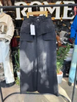 شلوار فول بگ ذغالی کيف چسبي لبوبو - Image 4