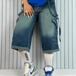 شلوارک بگ6جيب تينت