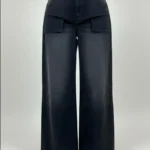 شلوار فول بگ ذغالی کيف چسبي لبوبو