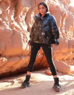 کاپشن زنانه طرح دار پفکی - Image 2