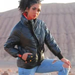 کاپشن زنانه وارداتی پفکی براق 663