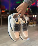 کتونی زنانه لوويتون سفيد سرمه ای - Image 4