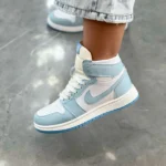 کتونی جردن وان ساقدار سفيد آبی