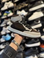 کتونی ترويس زنانه ساقدار کرم قهوه ای - Image 4