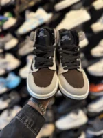 کتونی ترويس زنانه ساقدار کرم قهوه ای - Image 2