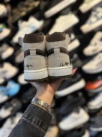 کتونی ترويس زنانه ساقدار کرم قهوه ای - Image 5