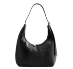 کيف زنانه مجلسی ارکيده چرم ليزارد مشکی - Image 2