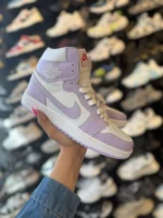 کتونی جردن وان ساقدار زنانه سفيد بنفش - Image 3