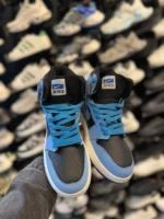 کتونی مردانه جردن وان ساقدار مشکی آبی - Image 2