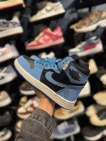 کتونی مردانه جردن وان ساقدار مشکی آبی - Image 5