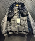 کاپشن زنانه وارداتی کوتاه خزدار - Image 4