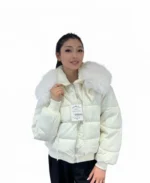 کاپشن زنانه وارداتی کوتاه خزدار - Image 6