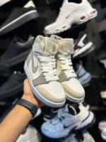 کتانی زنانه جردن وان ساقدار طوسی آبی - Image 4