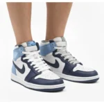 کتونی ساقدار جردن وان سرمه ای آبی