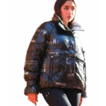 کاپشن زنانه طرح دار پفکی