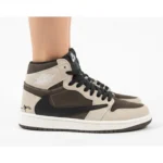 کتونی ترويس زنانه ساقدار کرم قهوه ای