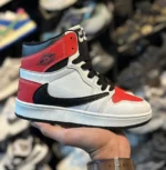 کتونی زنانه ترويس ساقدار قرمز سفيد - Image 3