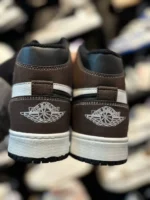 کتونی زنانه ترويس ساقدار قهوه ای سفيد - Image 3