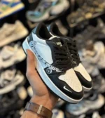 کتونی زنانه ترويس ديور مشکی سفيد - Image 4