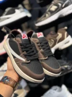 کتونی ترويس مشکی قهوه ای - Image 4