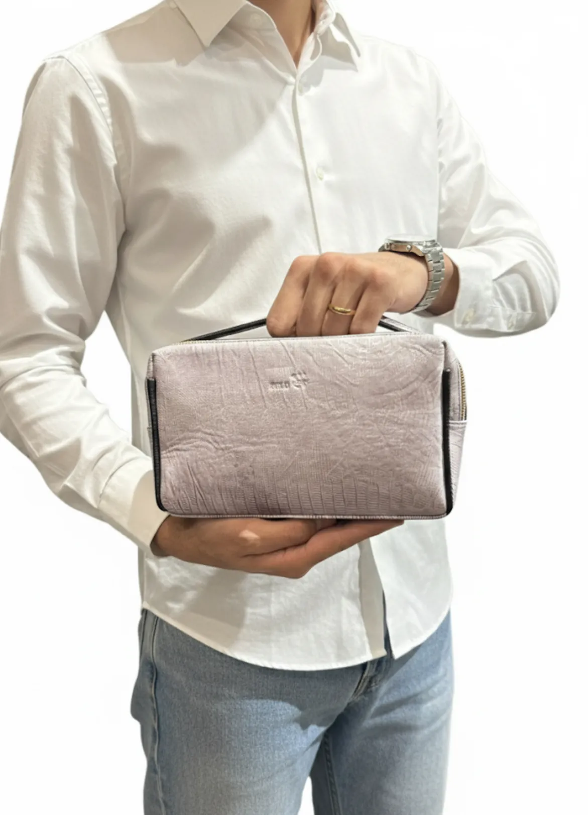 IMG_40901 (1) شوزبگ دستی چرم طبيعی ليزار - Image 1