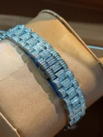 ساعت فول نگين زنانه طرح رولکس ابي کاربنی - Image 2