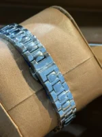 ساعت استيل زنانه طرح پتک فيليپ نقره ای صفحه خاکی - Image 2