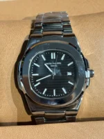 ساعت مردانه طرح پتک فيلپ نقره ای صفحه مشکی - Image 3