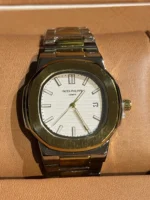 ساعت استيل زنانه طرح پتک فيليپ نقره ای طلايی - Image 2