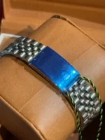 ساعت استيل زنانه طرح رولکس نقره ای صفحه آبی - Image 2