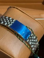 ساعت استيل زنانه طرح رولکس نقره ای صفحه مشکی - Image 2