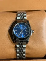 ساعت استيل زنانه طرح رولکس نقره ای صفحه سرمه ای - Image 3