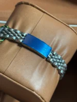 ساعت استيل زنانه طرح رولکس نقره ای صفحه سرمه ای - Image 2