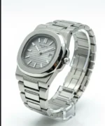 ساعت استيل زنانه طرح پتک فيليپ نقره ای صفحه خاکی