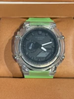 ساعت طرح جی شاک 2100 صفحه شفاف سبز - Image 2