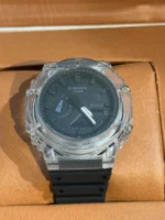 ساعت طرح جی شاک 2100 صفحه شفاف مشکی - Image 2