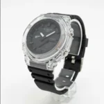 ساعت طرح جی شاک 2100 صفحه شفاف مشکی
