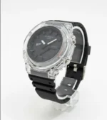 ساعت طرح جی شاک 2100 صفحه شفاف مشکی