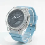 ساعت طرح جی شاک 2100 صفحه شفاف آبی