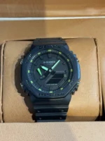 ساعت جی شاک2100مشکی عقربه سبز - Image 3