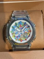 ساعت جی شاک2100شفاف صفحه رنگی - Image 3