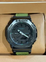 ساعت جی شاک2100بند برزنتی سبز - Image 3