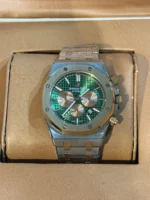 ساعتAP کرنو نقره ای رزگلد صفحه سبز مردانه - Image 3