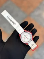 ساعت مچی امگا سواچ سفيد قرمز - Image 2