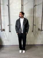 کاپشن چرم طرح زارا - Image 4